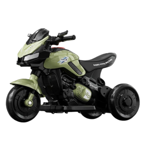 El Motorcykel til B�rn - Gr�n med Musik 3 Hjul