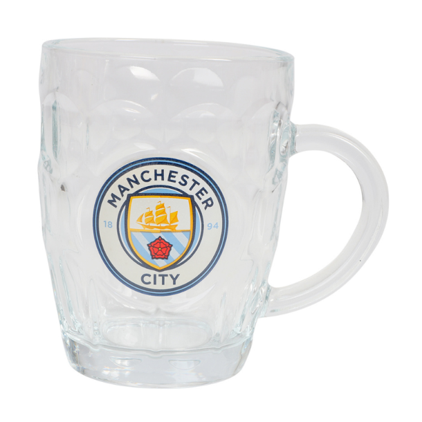 Manchester City �l glas med hank