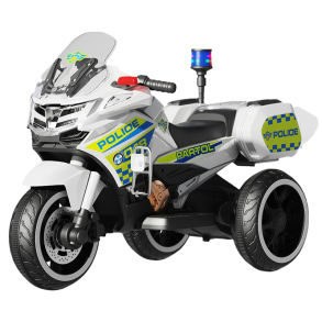 El Politimotorcykel til B�rn med Lys & Fjernbetjening