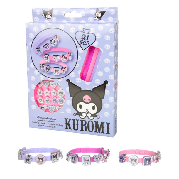 Kuromi armb�nd og charms s�t