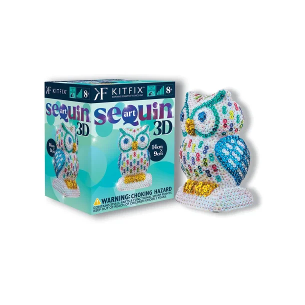 Sequin Art 3D Owl � kreativt s�t med pailletter