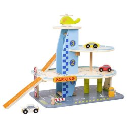 Classic World Parkeringsgarage i Tr� med Biler og Helikopter