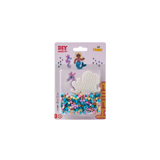 Hama midi blister lille havfrue plade + perler