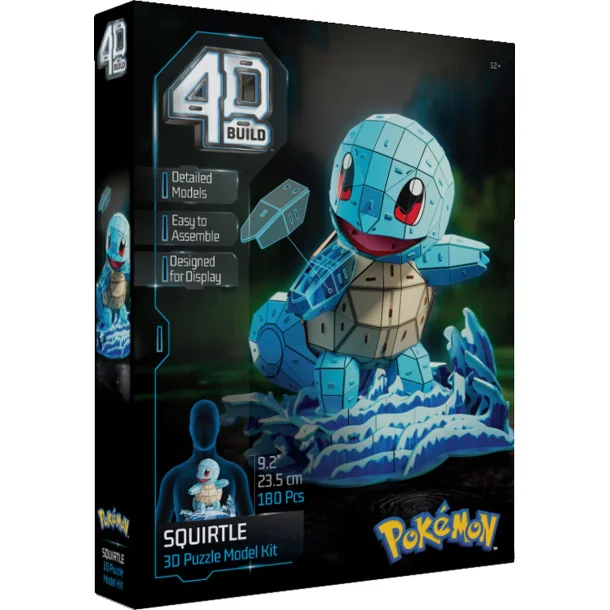Pok�mon 4D Build Squirtle, 3D Puslespil &amp; Bygges�t - 180 dele
