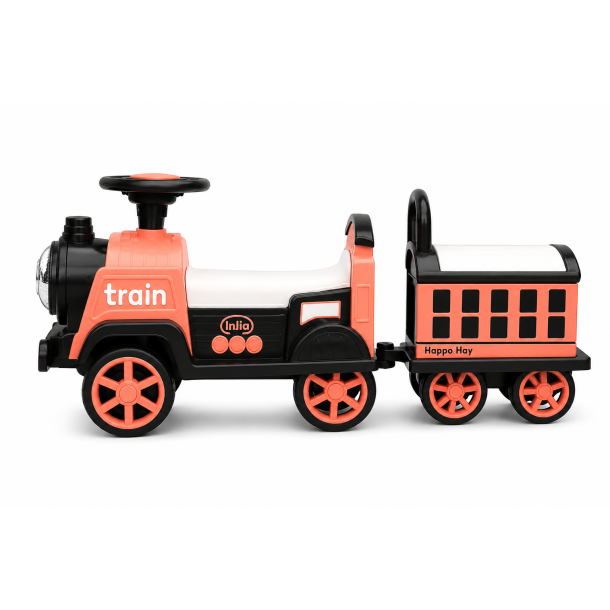 Elektrisk Tog til B�rn - 8 Hjul Ride-On 3-6 �r m. Musik (Pink)