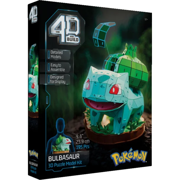 Pok�mon 4D Build Bulbasaur, 3D Puslespil &amp; Bygges�t - 195 dele