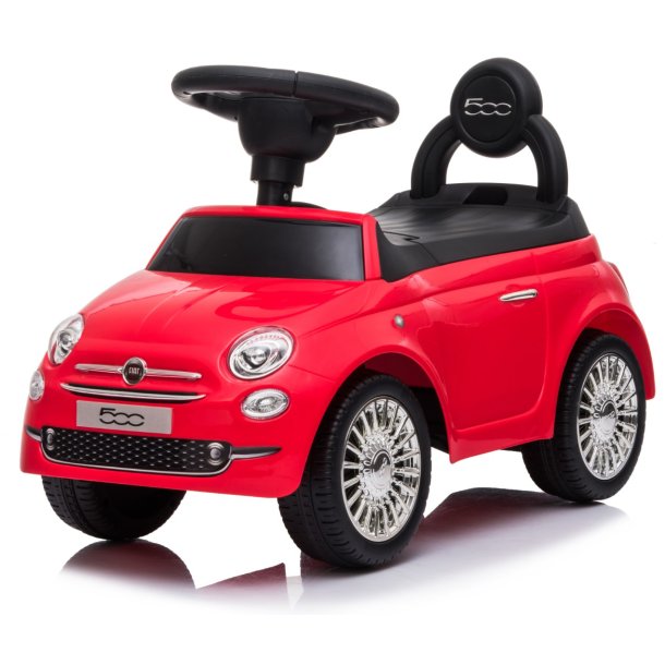 Fiat 500 R�d G�bil til b�rn - Licenseret model fra 12 m�neder