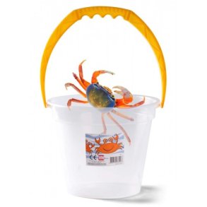Krabbespand 23 cm � gennemsigtig spand til krabbefangst