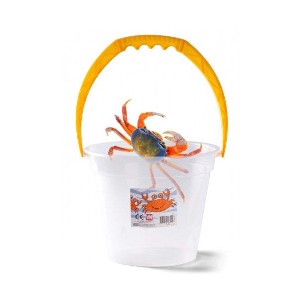 Krabbespand 23 cm � gennemsigtig spand til krabbefangst