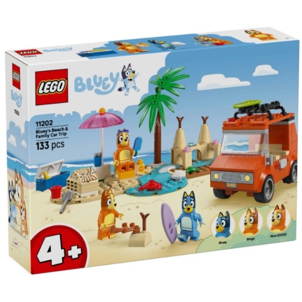 LEGO Bluey - Blueys Familie-Biltur til Stranden
