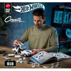 Mattel Brick Shop Hot Wheels Corvette Grand Sport  Byggest (1:16, 918 dele)