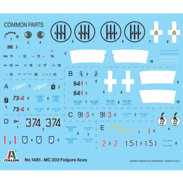 Italeri 1:72 MC.202 Folgore Aces - 1/72 modellflygplan