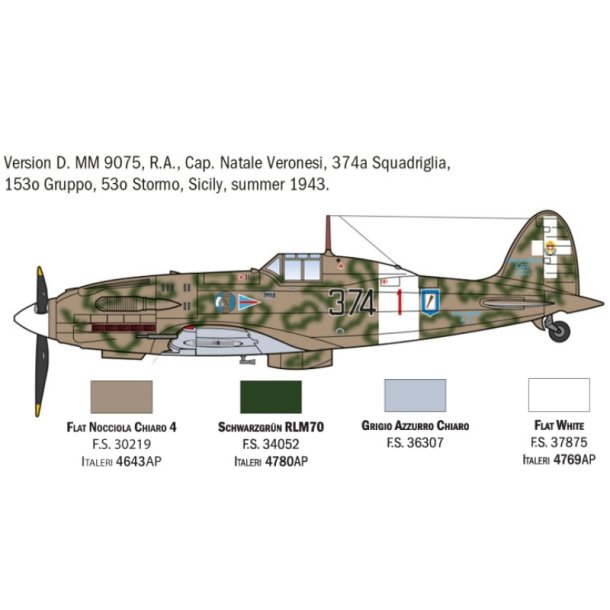 Italeri 1:72 MC.202 Folgore Aces - 1/72 modellflygplan