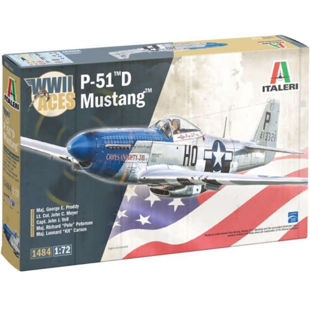 Italeri 1:72 P-51D Mustang Aces - 1/72 Modelfly