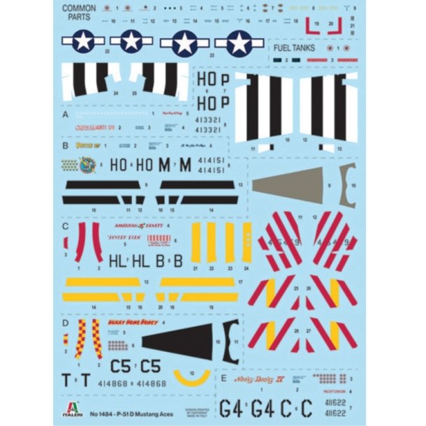 Italeri 1:72 P-51D Mustang Aces - 1/72 Modellflygplan