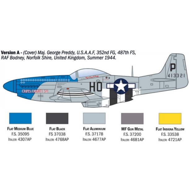 Italeri 1:72 P-51D Mustang Aces - 1/72 Modellflygplan