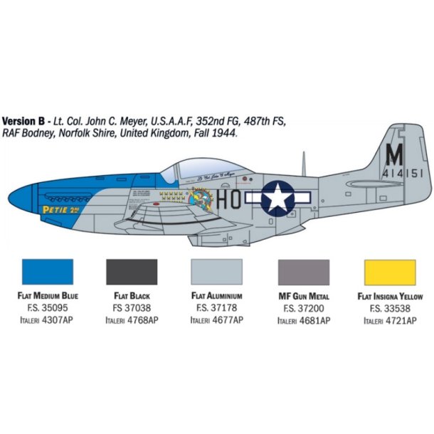 Italeri 1:72 P-51D Mustang Aces - 1/72 Modellflygplan