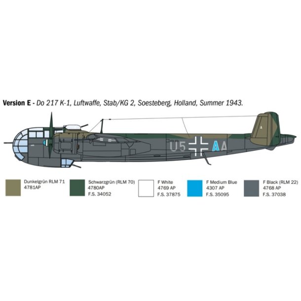 Italeri 1:72 Donier DO-217 K1/K2 with Fritz-X guided bombs - 1/72 Modelfly