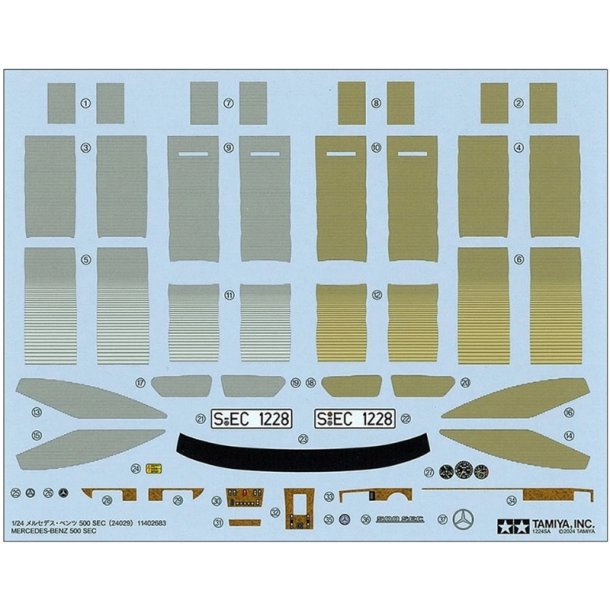  Tamiya 1/24 Mercedes-Benz 500 SEC - 1:24 Modelbil