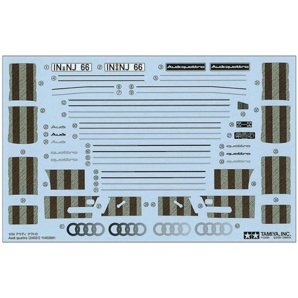 Tamiya 1/24 Audi quattro - 1:24 Modelbil