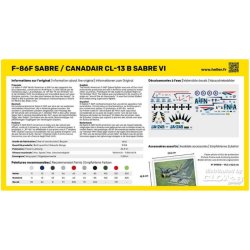 Heller STARTER KIT F-86F Sabre / Canadair CL-13 B Sabre VI i 1:72