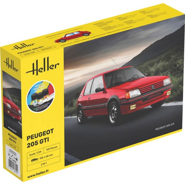 Heller Peugeot 205 GTI i 1:24 - kompletst