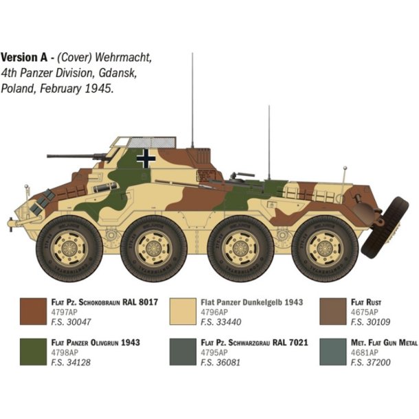 Italeri 1:35 Sd.Kfz 234/1 - 1/35 Modelkampvogn