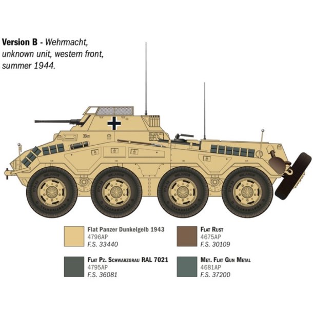 Italeri 1:35 Sd.Kfz 234/1 - 1/35 Modelkampvogn