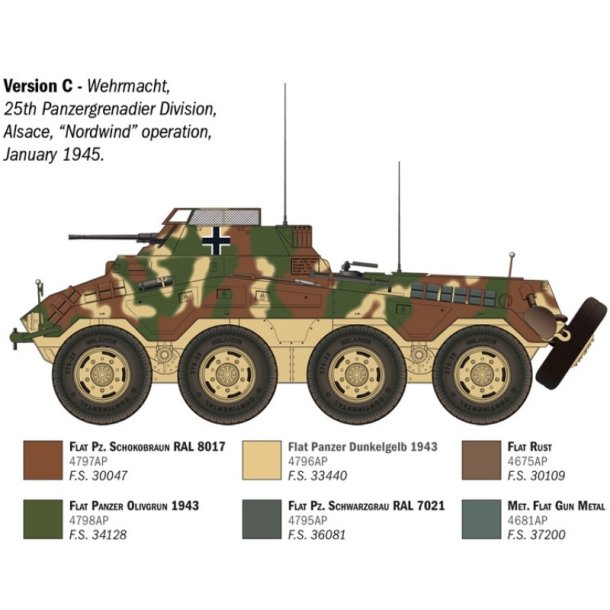 Italeri 1:35 Sd.Kfz 234/1 - 1/35 Modelkampvogn