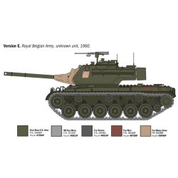 Italeri 1:35 M-47 Patton, 6 forskellige designs - 1/35 Modelkampvogn