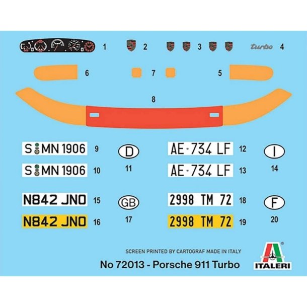 Italeri 1:24 Complete modeling set Porsche 911 Turbo - 1/24 Modelbil