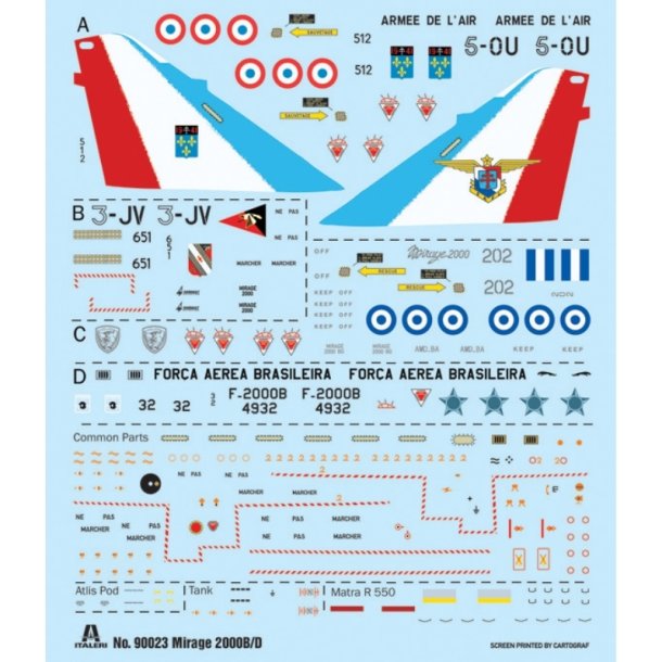 Italeri 1:72 Mirage 2000 B/D - 1/72 Modelfly