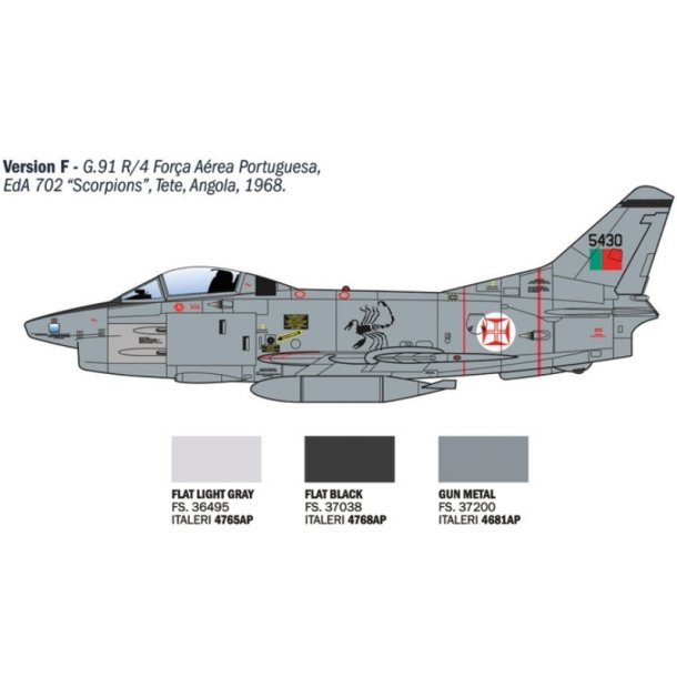 Italeri 1:48 FIAT G.91 R - 1/48 Modelkampfly
