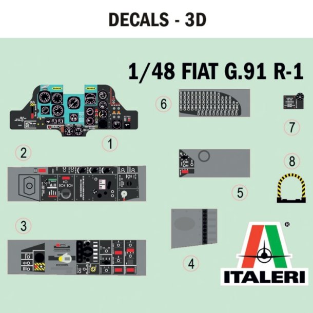 Italeri 1:48 FIAT G.91 R - 1/48 Modelkampfly