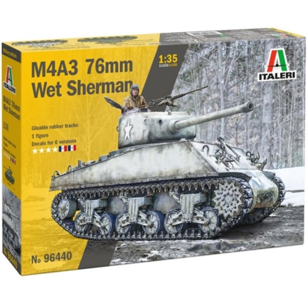 Italeri 1:35 Sherman M4A3 Wet - 1/35 Modelkampvogn
