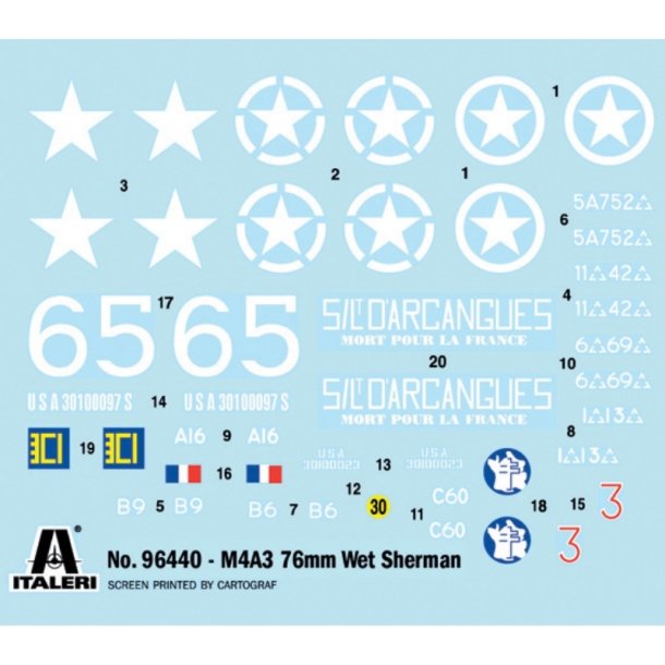 Italeri 1:35 Sherman M4A3 Wet - 1/35 Modellstridsvagn