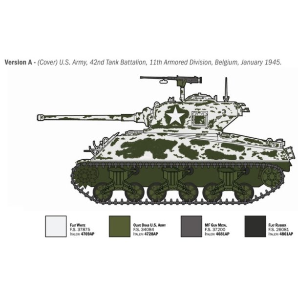 Italeri 1:35 Sherman M4A3 Wet - 1/35 Modellstridsvagn