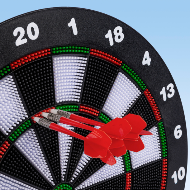 Vini Safety Dartspil 42 cm � 6 Pile