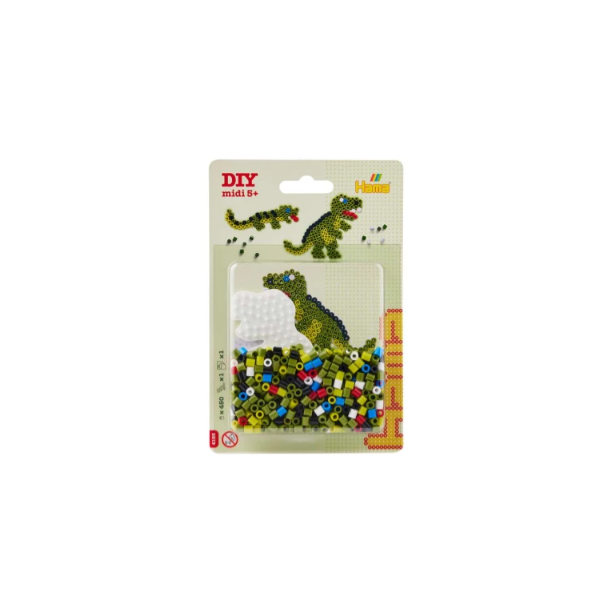 Hama midi blister lille dinosaur plade + perler