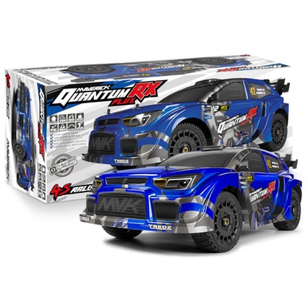 Maverick RC QuantumRX Flux 4S 1/8 4WD Rally Car (6075 km/t) - Blue