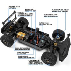 Maverick RC QuantumRX Flux 4S 1/8 4WD Rally Car (6075 km/t) - Blue