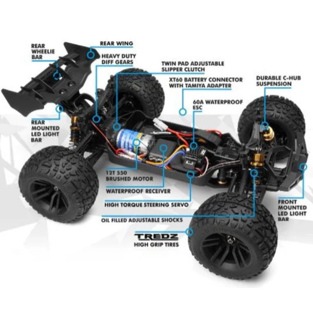 Maverick RC Quantum2 XT 1/10th Stadium Truck - Blue