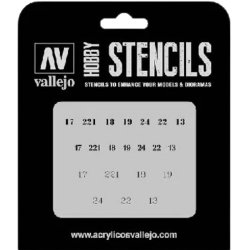Vallejo Stencil Soviet Numbers WWII (AFV Markings)