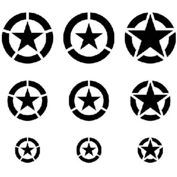 Vallejo Schablon USAF Markeringar (Flygmarkeringar)