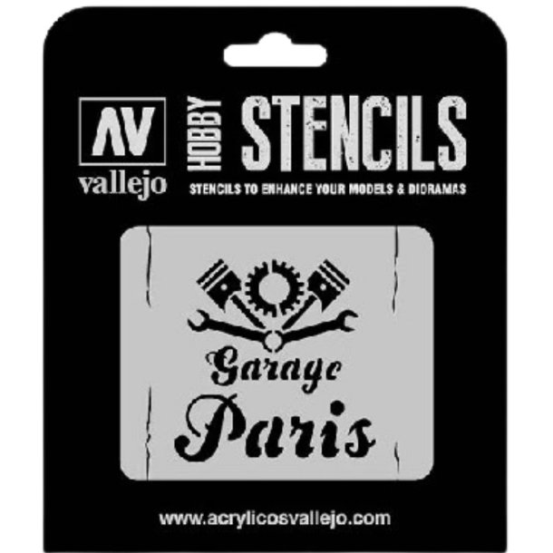 Vallejo Stencil Vintage Garage Sign (Lettering &amp; Signs)
