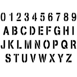 Vallejo Stencil Stamp Font (Lettering &amp; Signs)