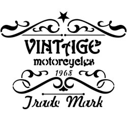 Vallejo Stencil Vintage Motorcycles Sign (Lettering &amp; Signs)