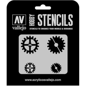 Vallejo Stencil Gear Markings (Sci-Fi & Fantasy)