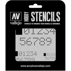 Vallejo Stencil Digital Numbers (Sci-Fi & Fantasy)