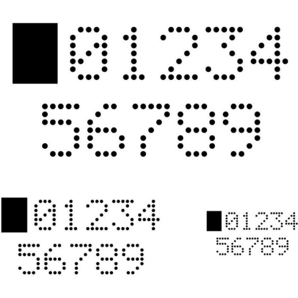 Vallejo Stencil Digital Numbers (Sci-Fi &amp; Fantasy)